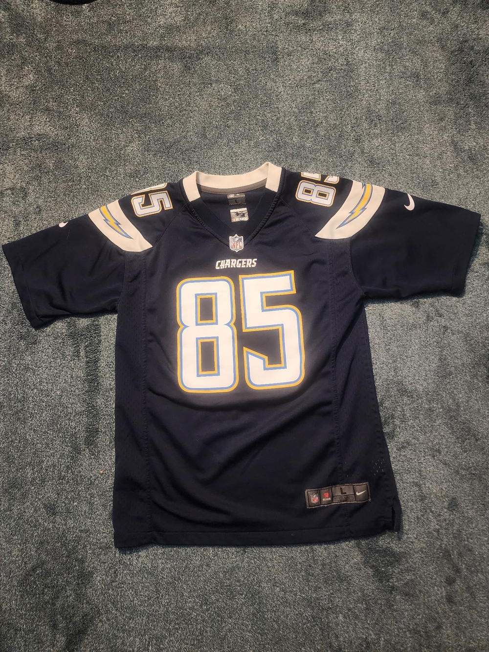 NFL Kids Navy Los Angeles Chargers #85 Jersey